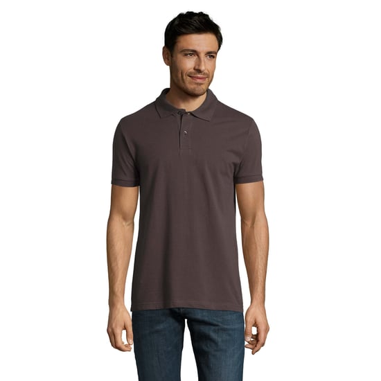 SOLS Mens Perfect Pique Short Sleeve Polo Shirt (Dark Grey) - Image 4