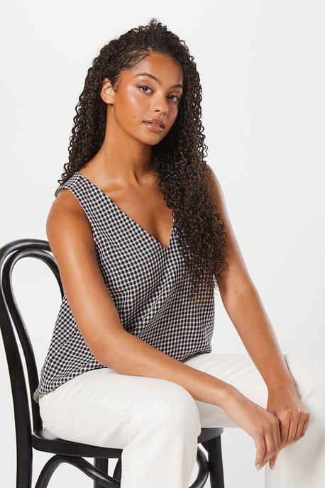 Tall Gingham Built Up Cami