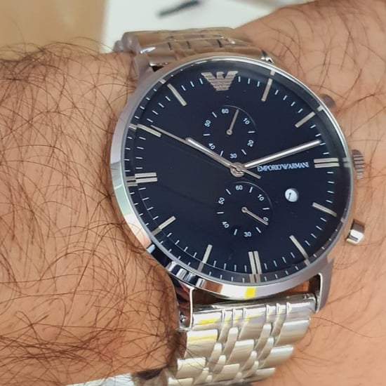 Emporio Armani AR80013 Blue Dial Chronograph Men's Watch - Image 4