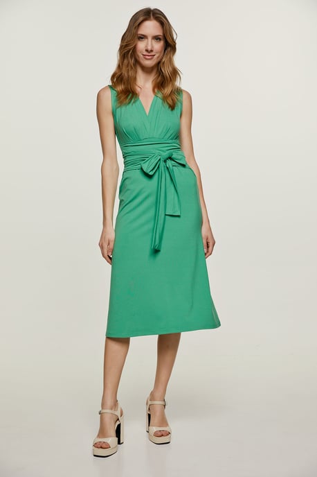 Green Jersey Empire Line Dress