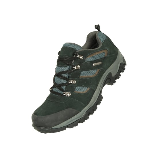 Mountain Warehouse Mens Voyage Suede Waterproof Walking Shoes (Black) - Image 1