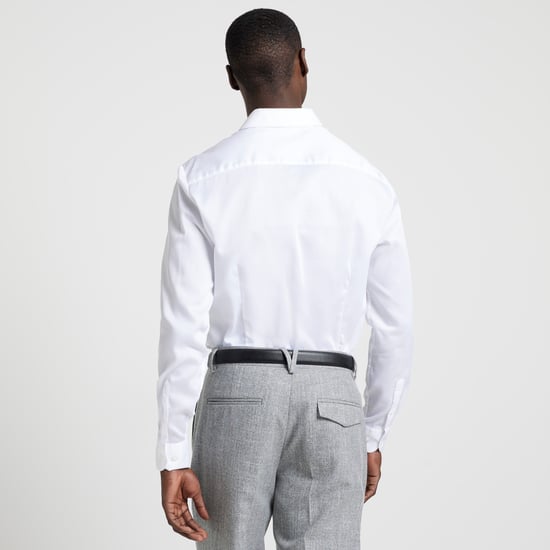 River Island Mens Shirt White Slim Fit Easy Iron