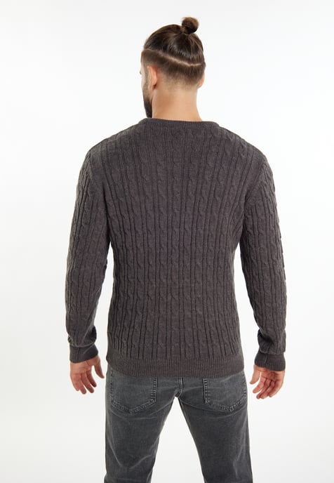 Dreimaster Knitted pullover Men Grey melange - Image 4