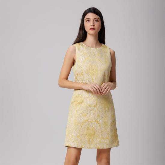 Brocade minimalist mini dress - Image 4