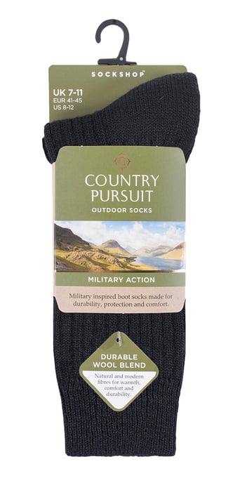 Calcetines de lana para hombre de acción militar de estilo militar para caminar al aire libre para las botas - Image 2