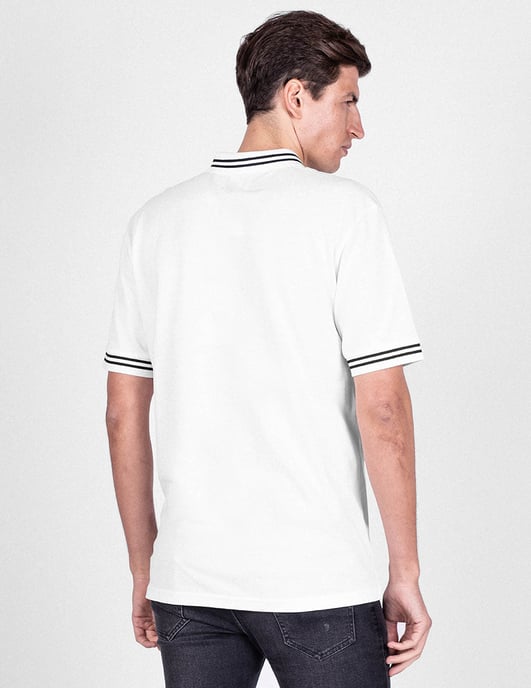 Les Hommes Polo Shirt LHU Gang Men's White