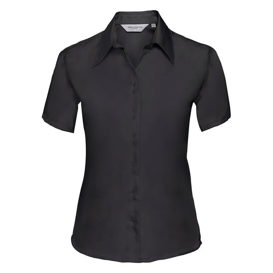 Russell Collection Womens/Ladies Ultimate Non-Iron Short-Sleeved Shirt (Black) - Image 1