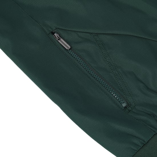 Men's Bomber Jacket with Stand-Up Collar, Transitional Jacket for Autumn, Casual Sports Jacket Green - Image 5