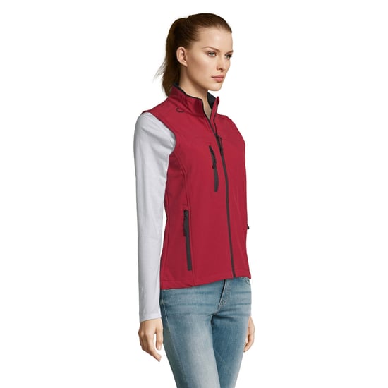 SOLS Womens/Ladies Rallye Softshell Sleeveless Gilet (Red) - Image 3