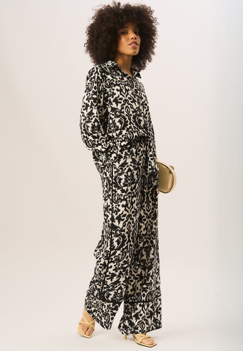 Pantalones anchos con estampado Ikat - Image 4