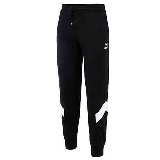 Puma Stretch Waist Bottoms Black White Mens Track Pants 597424 01
