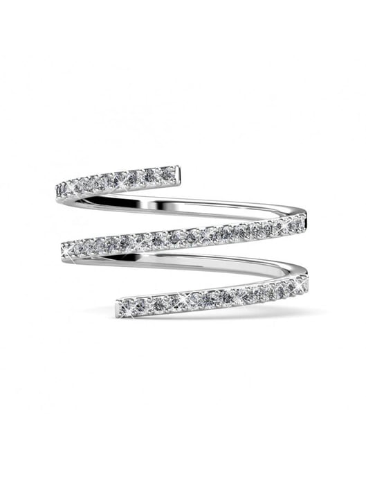 Anillo Espiral - Plata y Cristal - Image 3