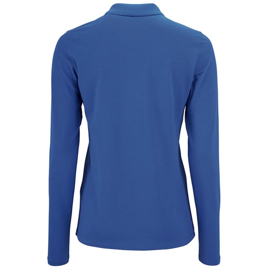 SOLS Womens/Ladies Perfect Long Sleeve Pique Polo Shirt (Royal Blue) - Image 2