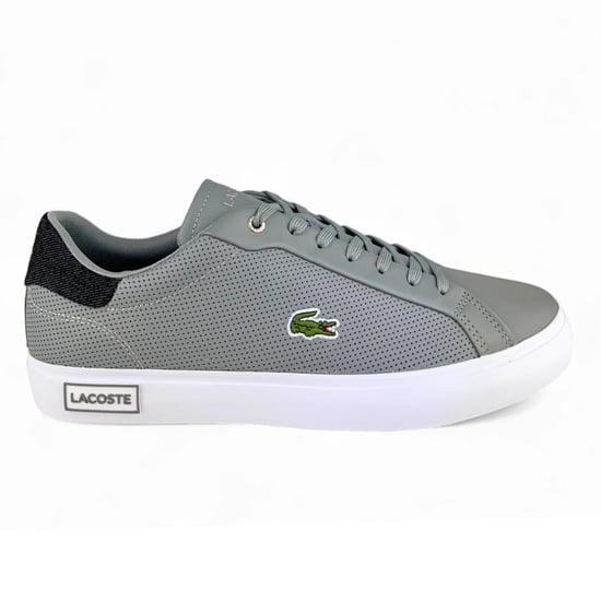Lacoste Powercourt 2.0 2231 Mens Grey Trainers - Image 1