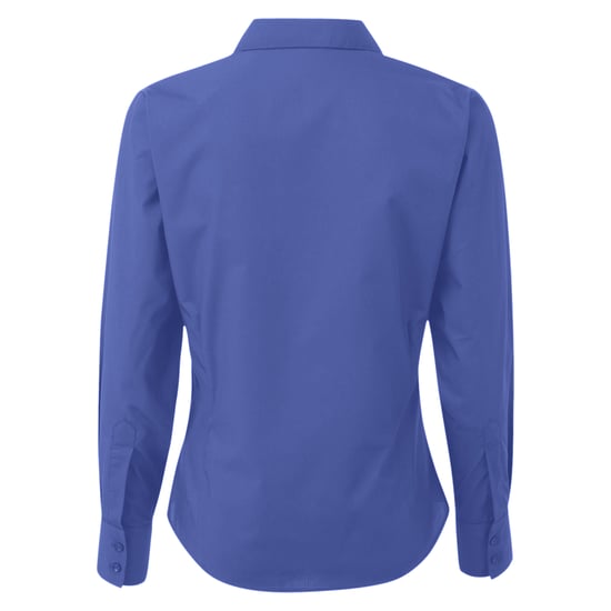 Premier Womens/Ladies Poplin Long-Sleeved Blouse (Royal)