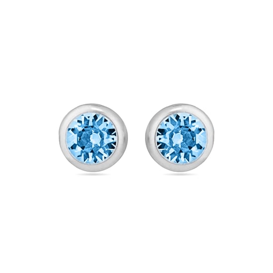 Pendientes Luxenter  de Plata de Ley 925 con Circonita Aguamarina acabados en rodio - Essential - Image 1