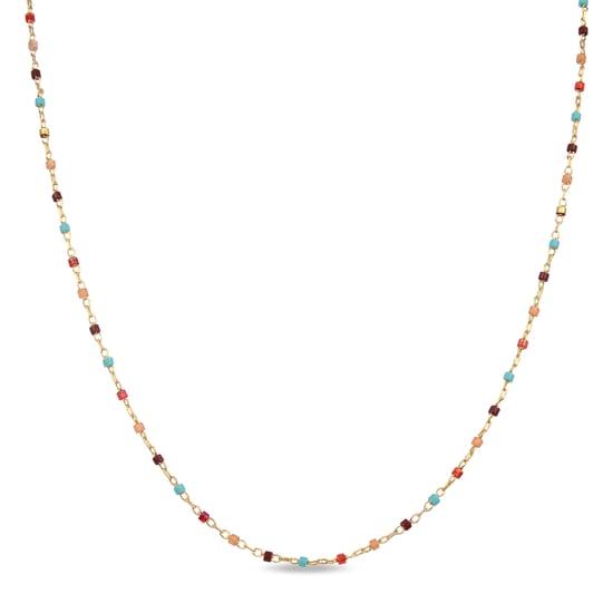 Luxenter Multicolour Hydrothermal Quartz necklace finished in 18K yellow gold - Nespo