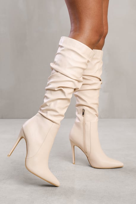 Wheres That From Womens 'Amelia' Below Knee High Heel Slouch Boot