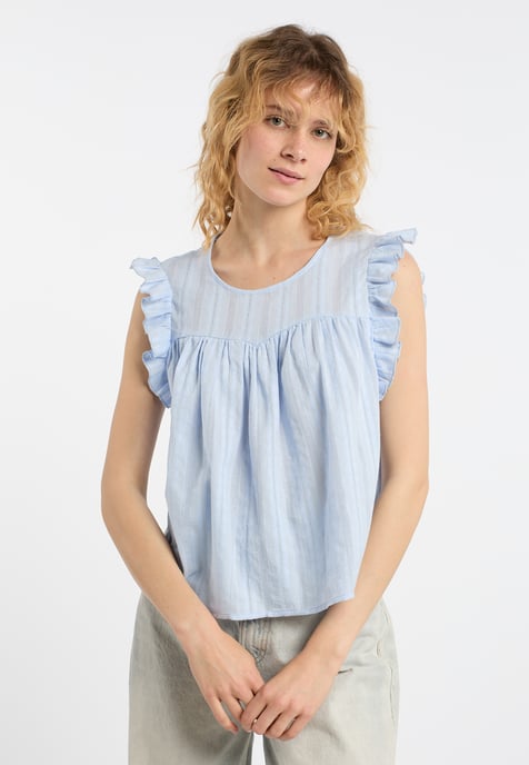 Dreimaster Blouse women light blue - Image 3