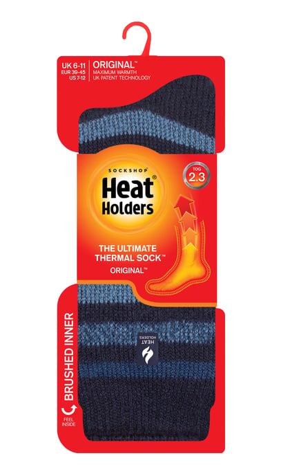 Calentadores - Calcetines Térmicos Extra Gruesos para Hombre | Invierno | Calcetines Aislantes de Forro Polar Cálido | Regalos para Hombre - Azul Marino (Dublín) - Image 2