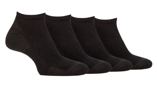 Calcetines de entrenamiento acolchados para hombre | Jeep | Pack de 4 calcetines bajos acolchados y transpirables - Negro - Image 1