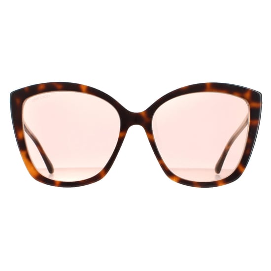Jimmy Choo Cat Eye Womens Havana Pink Gold Mirror Nat/S