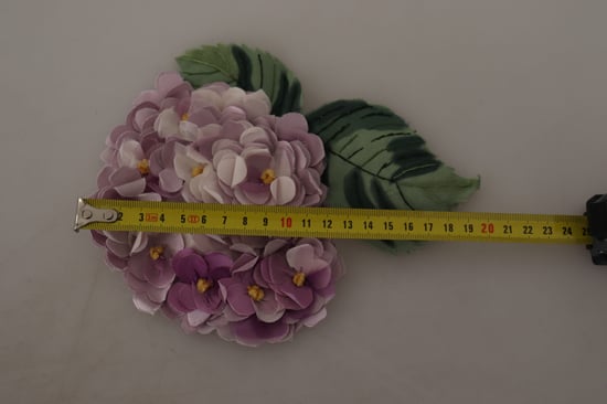 Broche para mujer en tono dorado con flores moradas de Dolce & Gabbana - Image 6