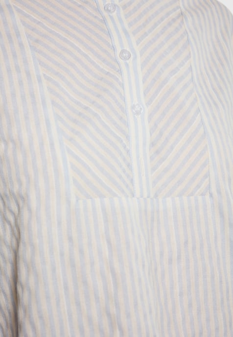 Dreimaster Blouse women light blue wool white - Image 5