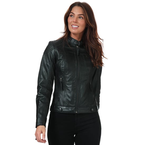 Women's Elle Annette Leather Jacket in Black