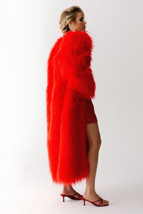 Maxi Faux Mongolian Coat