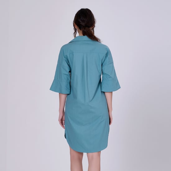Cotton minimalist shirt dress - Image 3