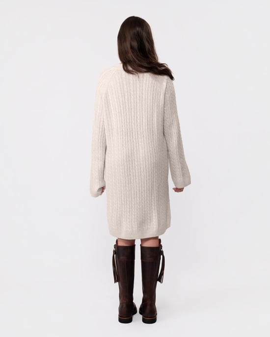 Tommy Hilfiger Cable Knit Womens Sheer Jumper Dress - Image 4