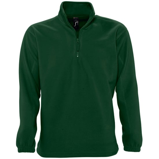 SOLS Ness Unisex Zip Neck Anti-Pill Fleece Top (Forest Green) - Image 1
