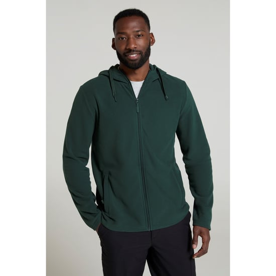 Mountain Warehouse Mens Camber Fleece Full Zip Hoodie (Dark Green) - Image 1