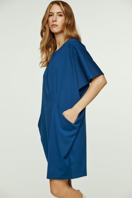 Petrol Batwing Style Punto  di Roma Dress