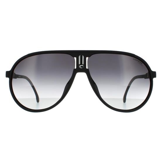 Carrera Aviator Unisex Matte Black Grey Gradient Sunglasses