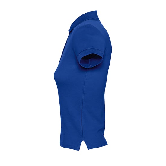 SOLS Womens/Ladies People Pique Short Sleeve Cotton Polo Shirt (Royal Blue) - Image 3