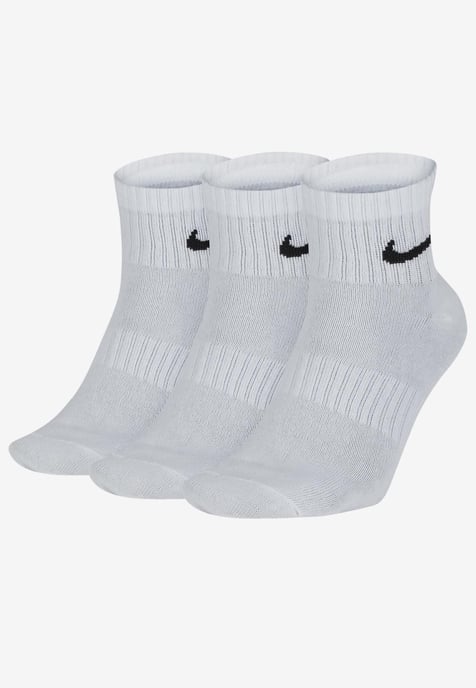 Calcetines Tobilleros Nike Dry Cushion Everyday 3 Pares en Blanco - Image 1