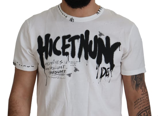 Camiseta de cuello redondo para hombre Dolce & Gabbana White Amor de algodón - Image 4