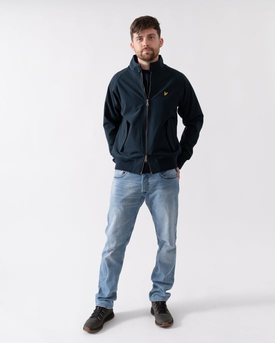 Chaqueta softshell azul marino oscuro con emblema de la marca Lyle & Scott - Image 5
