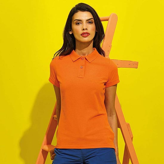 Asquith & Fox Womens/Ladies Short Sleeve Performance Blend Polo Shirt (Orange) - Image 4