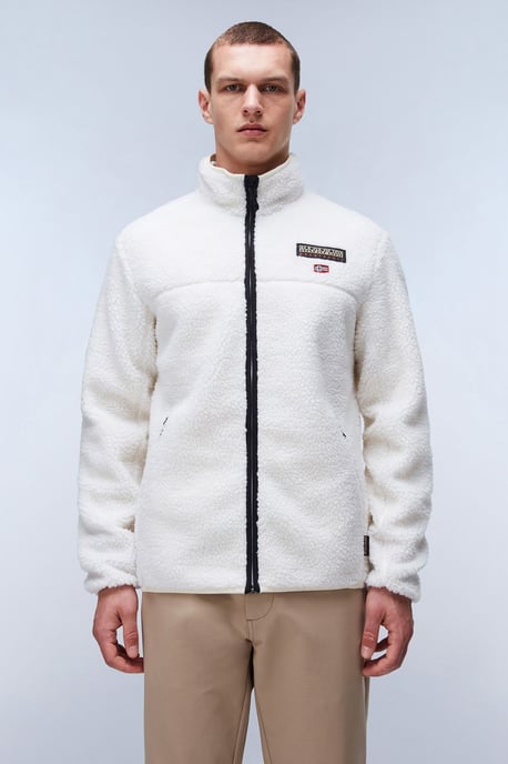 Tynik Sherpa Sudadera de Forro Polar con Cremallera Completa Garceta Blanca - Image 3
