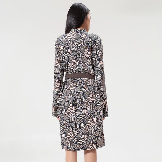 Geometrical vintage print tunic dress - Image 2