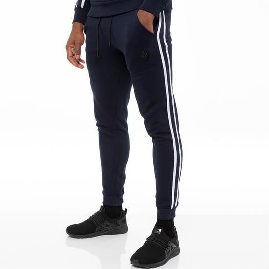 Pantalones de chándal azul marino para hombre Enzo Designer Menswear - Image 1