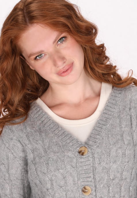 Dreimaster Cardigan women Grey melange - Image 5