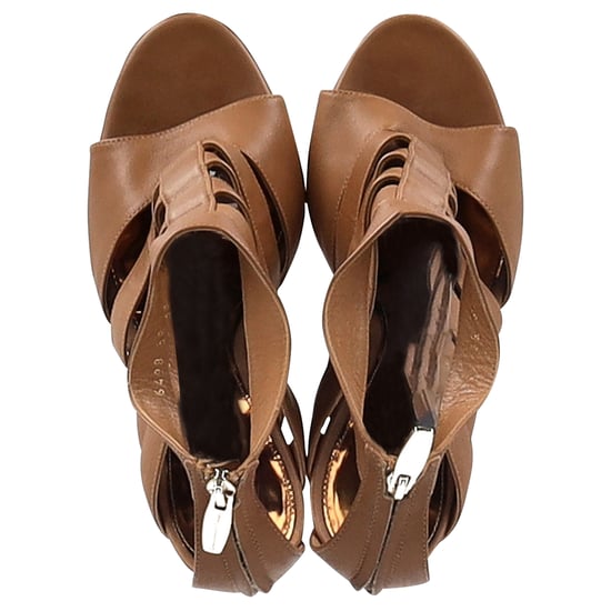 Gianvito Rossi Gladiator High Heel Sandals in Brown Leather - Image 2