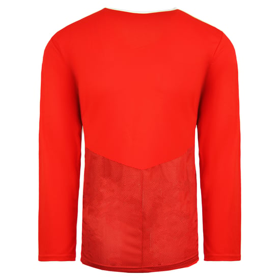 Puma V5.08 Long Sleeve Shirt V-Neck Red Mens Football Top 700472 01