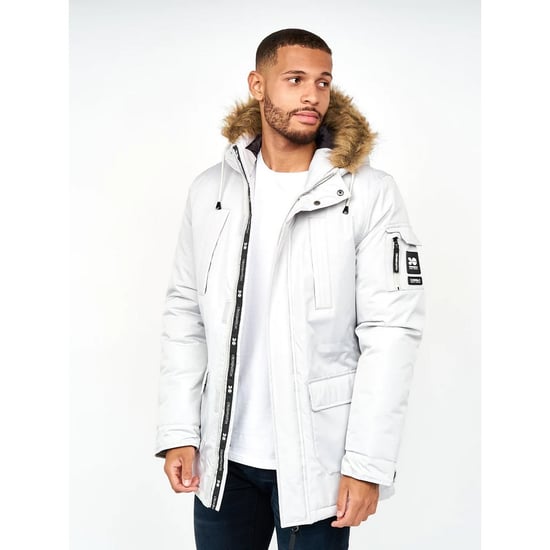 Crosshatch Mens Parkmoore Parka (Putty) - Image 3