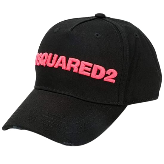 Gorra negra con logo bordado rosa de DSQUARED2 - Image 1