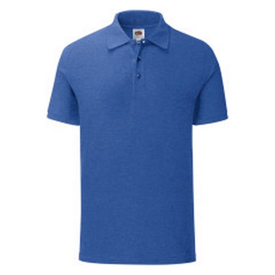 Fruit Of The Loom Mens Iconic Polo Shirt (Royal Blue Heather) - Image 1